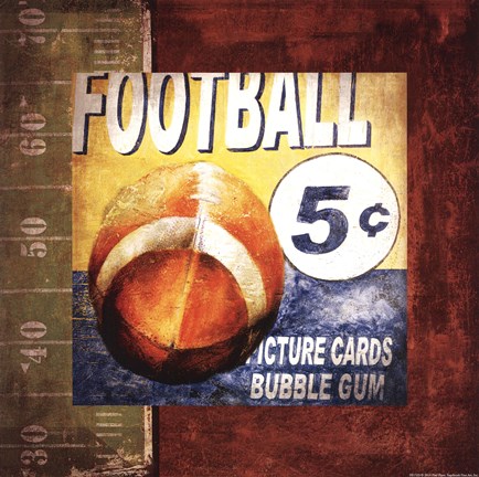 Framed Football Card Time Print