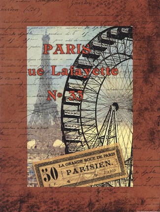 Framed Grande Roue de Parise Print