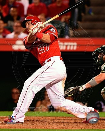Framed Mike Trout 2014 Baseball Action Print