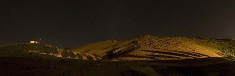 Framed Starry night sky and green shadows, Zanjan Province, Iran Print