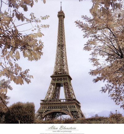 Framed Tour Eiffel au Printemps Print