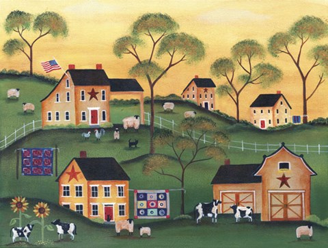 Framed American Sunshine Country Farm Print