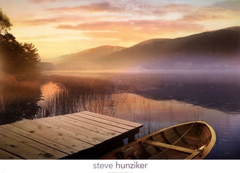 Framed Morning on the Lake Print