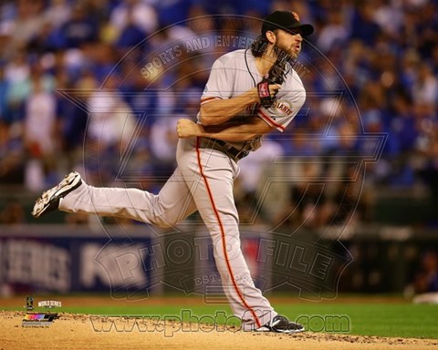 Framed Madison Bumgarner Game 1 of the 2014 World Series Action Print