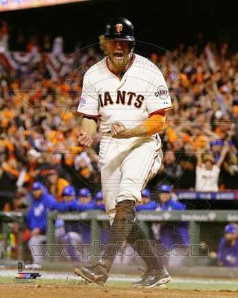 Framed Hunter Pence Game 5 of the 2014 World Series Action Print