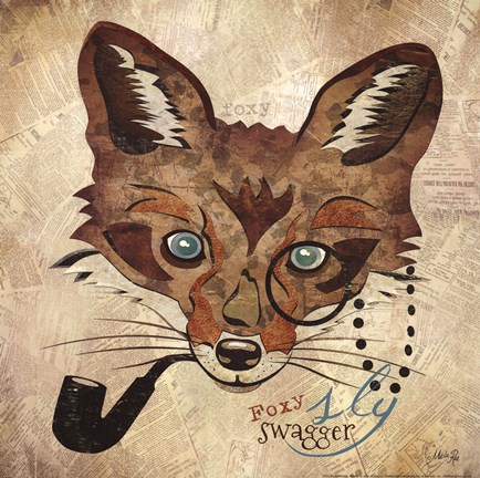 Framed Foxy Sly Swagger Print