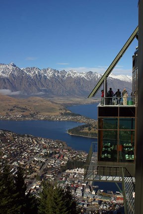 Framed Gondola, Queenstown, South Island, New Zealand Print