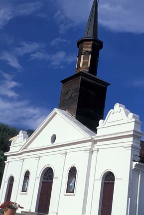 Framed Village Church, Martinique, Caribbean Print