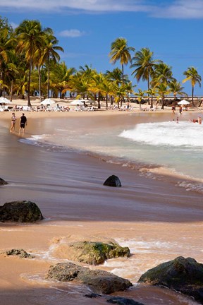 Framed Coronado Beach in San Juan, Puerto Rico Print