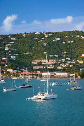 Framed Harbor, St Thomas, US Virgin Islands Print