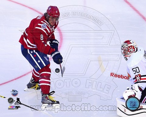 Framed Alex Ovechkin 2015 NHL Winter Classic Action Print