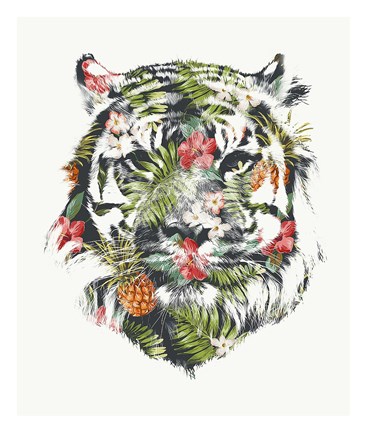 Framed Tropical Tiger Print