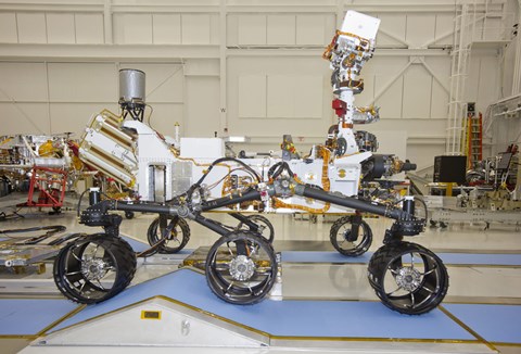 Framed Curiosity Rover in the Testing Facility Print