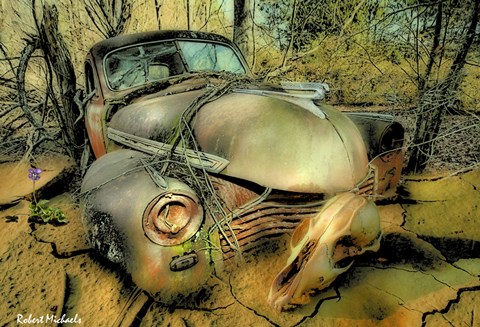 Framed 1941 Chevrolet in Crack Mud Print