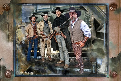Framed Cowboys in Williams Arizona Print