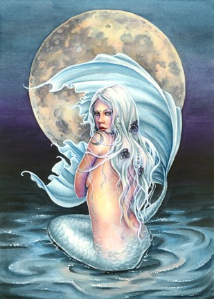 Framed Moon Mermaid Print