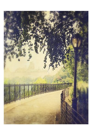 Framed Central Park Path 1 Print