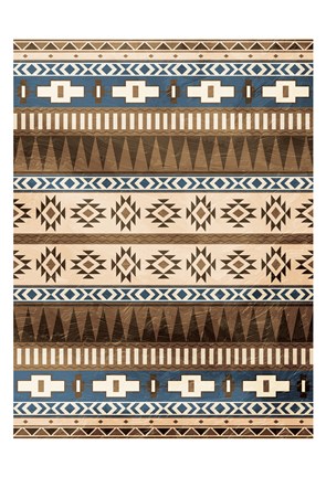 Framed Aztec Pattern 2 Print