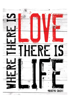 Framed Love Life - Red Print