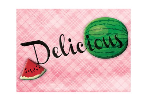 Framed Delicious Watermelons - Pink Print