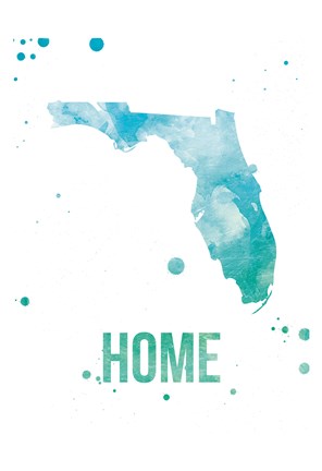 Framed Florida Watercolor - Home Print