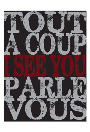 Framed Oui Oui Typography 03 Print