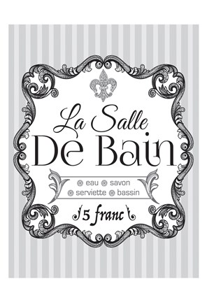 Framed French Grey Bath 2 Print