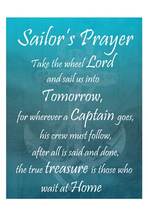 Framed Sailor&#39;s Prayer Print