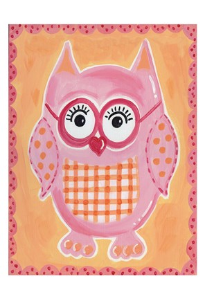 Framed Pink Owl Print