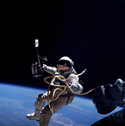 Framed Astronaut Floats in Space during a Spacewalk Performed during the Gemini 4 mission Print