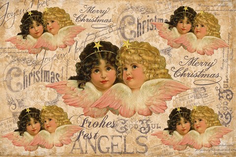 Framed Christmas Angels 1 Print