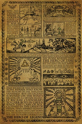 Framed Zelda - Story of the Hero Print