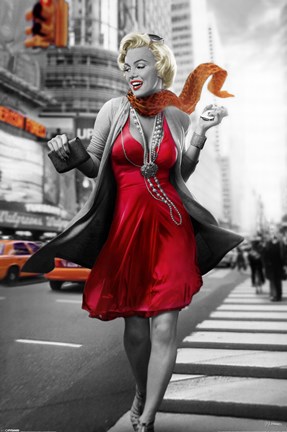 Framed Marilyn Monroe - New York Walk Print