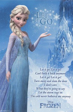 Framed Frozen - Lyrics Print