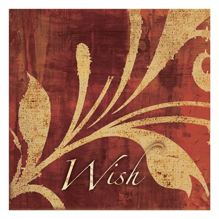 Framed Red Gold Wish  2 Print