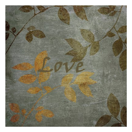 Framed Love Leaves Print