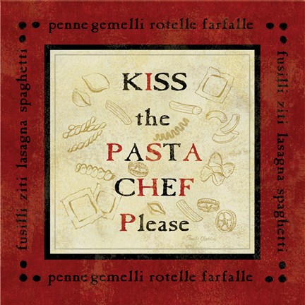 Framed Pasta Sayings III Print