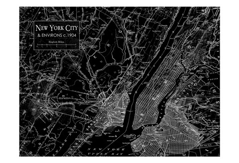 Framed Environs NYC Black Print