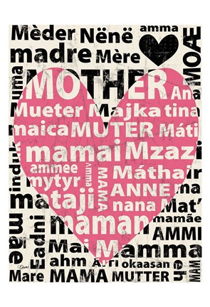 Framed Mother Languages 1 Print