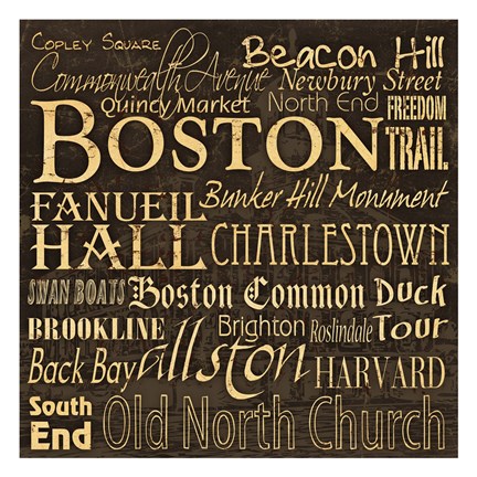 Framed Boston 1 Print