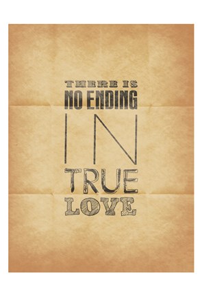 Framed True Love 2  (Beige Background) Print