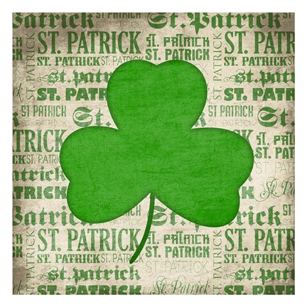 Framed St Patrick Shamrock Print