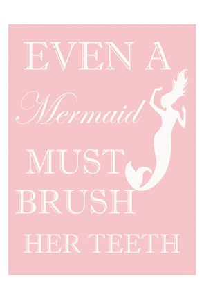 Framed Mermaid Must Brush Print