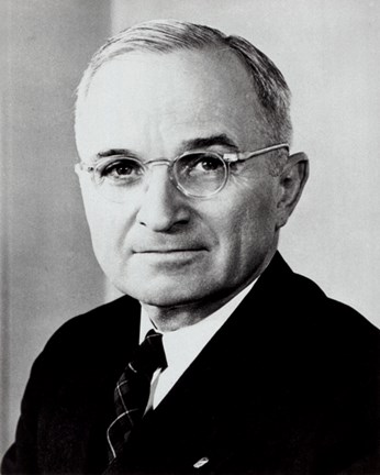 Framed Harry S. Truman, 33rd President of the United States Print