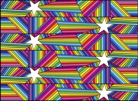 Framed Stars Stripes B Print