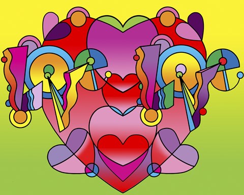 Framed Love Color Heart Print
