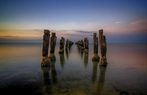 Framed Lost Pier Print