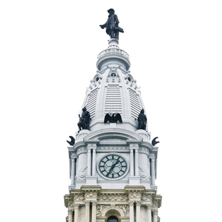 Framed City Hall Spire I (Color) Print