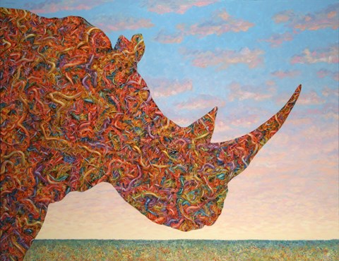 Framed Rhino-Shape Print