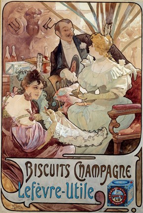 Framed Champagne Biscuits, 1897 Print